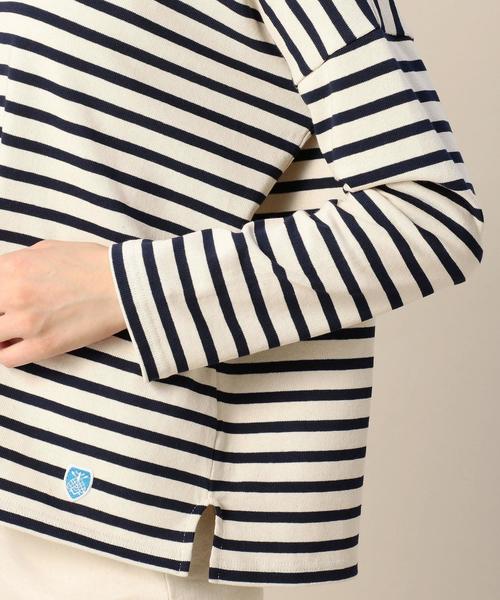 ORCIVAL（オーシバル）の「BY ORCIVAL ボーダーワイドカットソー◆（Tシャツ/カットソー・レディース・オフホワイト/ダークグレー・フリー）」の9枚目の写真