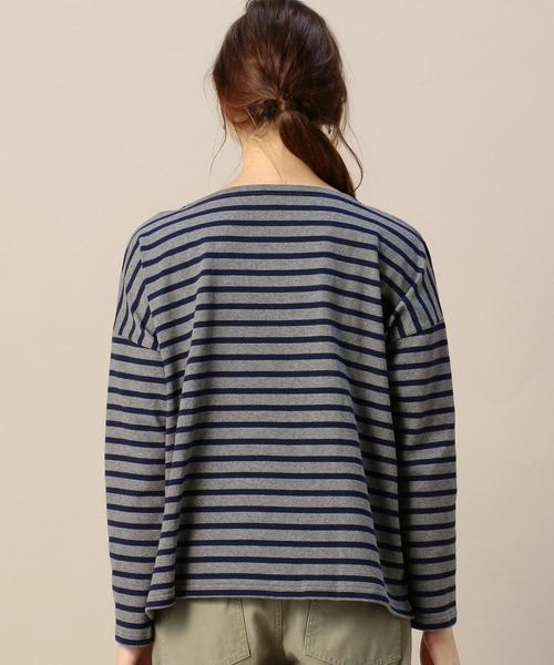 ORCIVAL（オーシバル）の「BY ORCIVAL ボーダーワイドカットソー◆（Tシャツ/カットソー・レディース・オフホワイト/ダークグレー・フリー）」の12枚目の写真