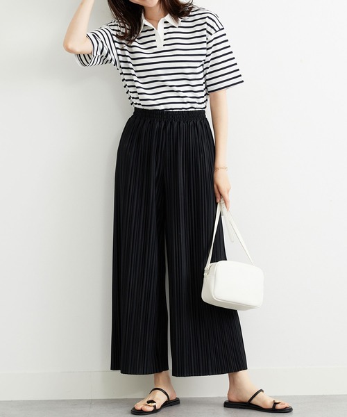 BELLUNA PLUS(ベルーナ)の「なめらか素材ゆったりプリーツパンツ(その他パンツ・レディース・オフホワイト/ネイビー系/ネイビー系2/ブラック/ブラック系その他/アニマル/オレンジ・SMALL/MEDIUM/X-LARGE/LARGE)」の22枚目の写真