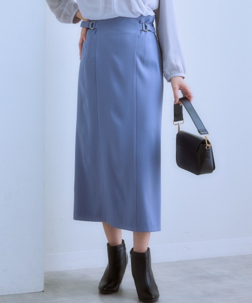 7days Life Styling(セブンデイズライフスタイリング)の「サイドベルトロングスカート(スカート・レディース・モカ/グレー系/ブラック・LL/L/M/S)」の1枚目の写真
