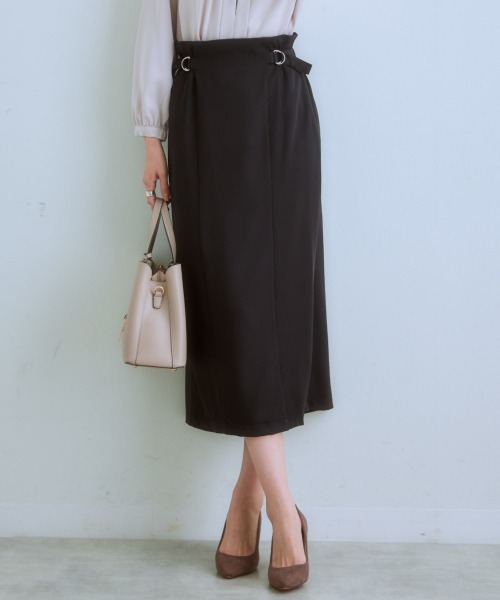 7days Life Styling(セブンデイズライフスタイリング)の「サイドベルトロングスカート(スカート・レディース・モカ/グレー系/ブラック・LL/L/M/S)」の2枚目の写真