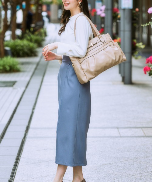 7days Life Styling(セブンデイズライフスタイリング)の「サイドベルトロングスカート(スカート・レディース・モカ/グレー系/ブラック・LL/L/M/S)」の4枚目の写真