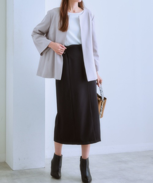 7days Life Styling(セブンデイズライフスタイリング)の「サイドベルトロングスカート(スカート・レディース・モカ/グレー系/ブラック・LL/L/M/S)」の5枚目の写真