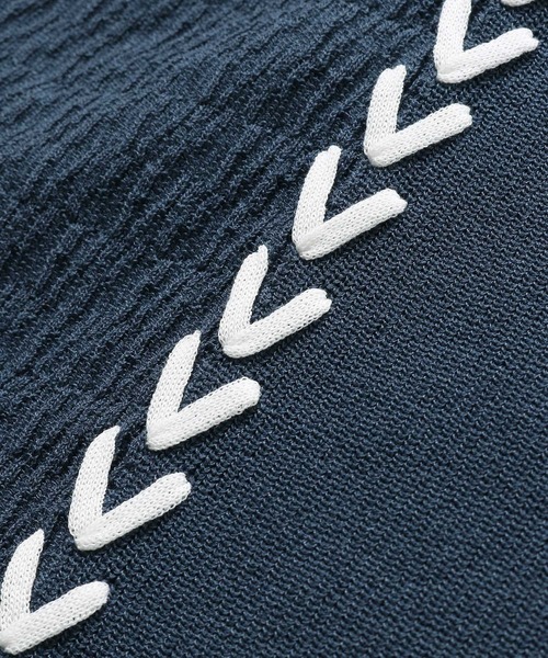 JUNRED（ジュンレッド）の「ビッグステッチニットベスト（ベスト・メンズ・ブルー系その他4/チャコールグレー/ブラック・L/S/M）」の14枚目の写真