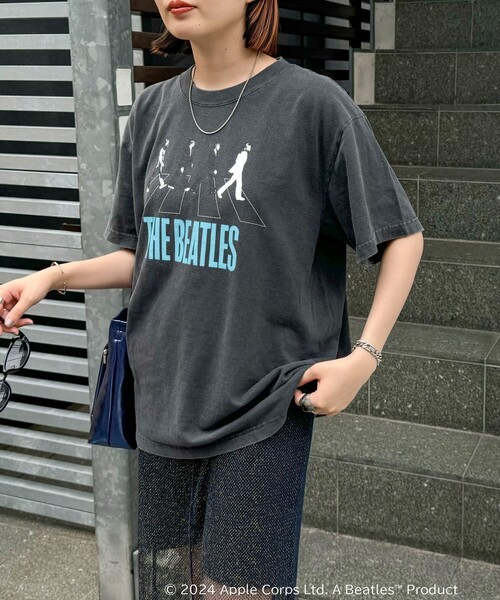 fredy emue（フレディエミュ）の「【別注】【GOOD ROCK SPEED/グッドロックスピード】THE BEATLES Tシャツ（Tシャツ/カットソー・レディース・チャコールグレー/ライトグレー・FREE）」の11枚目の写真