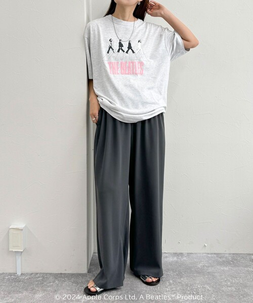 fredy emue（フレディエミュ）の「【別注】【GOOD ROCK SPEED/グッドロックスピード】THE BEATLES Tシャツ（Tシャツ/カットソー・レディース・チャコールグレー/ライトグレー・FREE）」の17枚目の写真