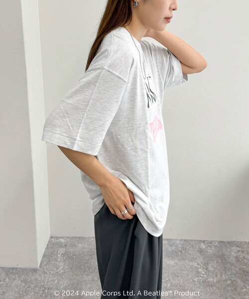 fredy emue（フレディエミュ）の「【別注】【GOOD ROCK SPEED/グッドロックスピード】THE BEATLES Tシャツ（Tシャツ/カットソー・レディース・チャコールグレー/ライトグレー・FREE）」の22枚目の写真