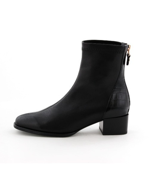 HIMIKO（ヒミコ）の「【HIMIKO】型押しコンビストレッチブーツ/641420（ブーツ・レディース・ネイビー/ボルドー/ブラック/グレー・22.5cm/23.5cm/24.5cm/25.0cm/23.0cm/24.0cm/22.0cm/25.5cm/26.0cm/26.5cm/21.5cm）」の8枚目の写真