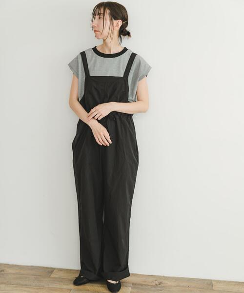 ITEMS URBANRESEARCH（アイテムズ アーバンリサーチ）の「ナイロンサロペット（サロペット/オーバーオール・レディース・ブラック/ベージュ・FREE）」の22枚目の写真