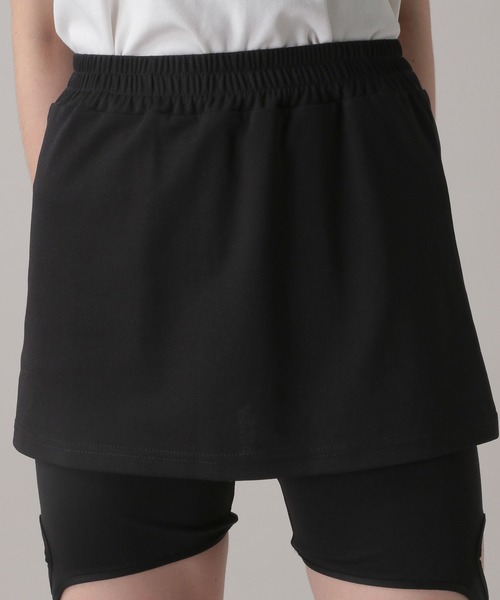 スカートwithハーフレギンス ブラック スカートwithハーフレギンス