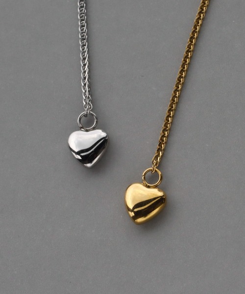金属アレルギー対応 シンプルハートモチーフスライドチェーン