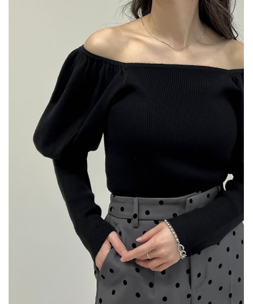 ODAKHA editforlulu パフスリーブ トップス black ODAKHA editforlulu パフスリーブ トップス black