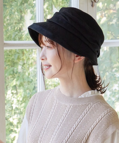 ikka（イッカ）の「エコスエードキャスケット（キャスケット・レディース・ブラック/ブラウン・FREE）」の15枚目の写真