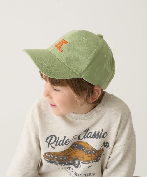 b・ROOM（ビールーム）の「アソートアルファベットキャップ（キャップ・キッズ・ブルー/ブラック/アイボリー/ライトグリーン/マスタード・54cm）」の17枚目の写真