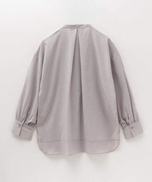 HusHusH(ハッシュアッシュ)の「HusHusH ヴィンテージサテン ピンタックチュニックシャツ(シャツ/ブラウス・レディース・グレイッシュベージュ/ブラック/サックスブルー系・M/L)」の17枚目の写真