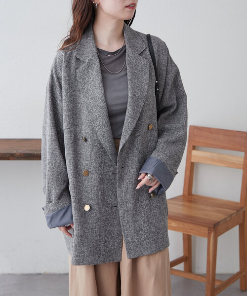 NUNIFE（ユニフィー）の「【UNISEX】ツイードWジャケット（テーラード