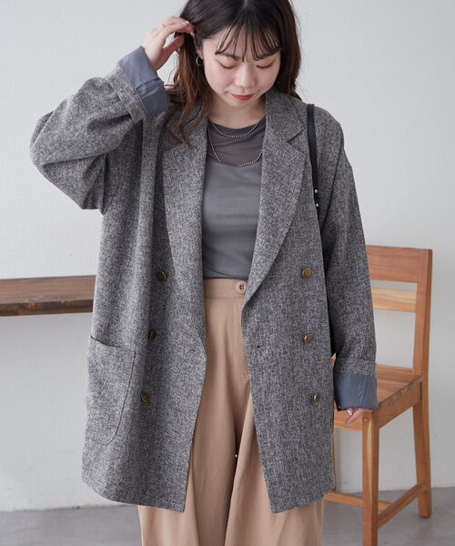 NUNIFE（ユニフィー）の「【UNISEX】ツイードWジャケット（テーラード