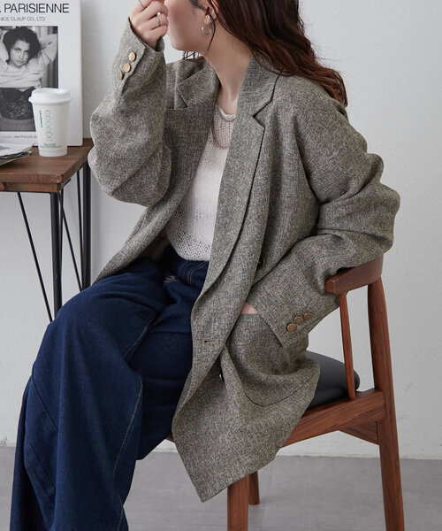 NUNIFE（ユニフィー）の「【UNISEX】ツイードWジャケット（テーラード