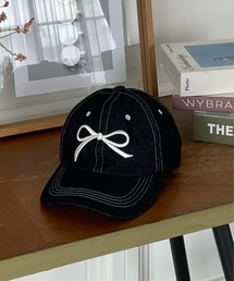 clear | リボンデニムキャップ [バレエコア ガーリー カジュアル](キャップ)