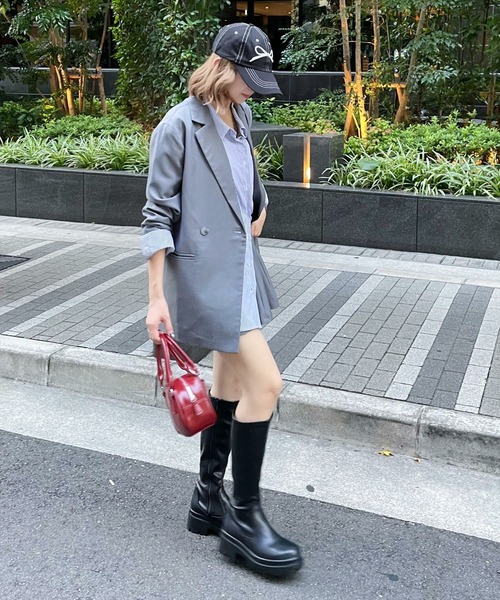 clear（クリア）の「リボンデニムキャップ [バレエコア ガーリー カジュアル]（キャップ・レディース・ライトブルー/ブラック・F）」の8枚目の写真