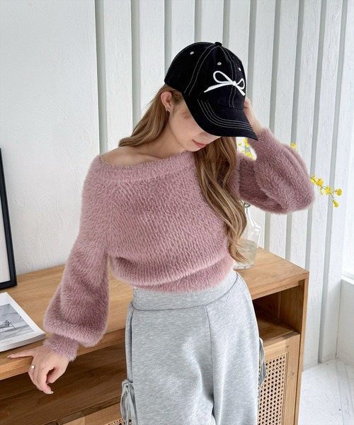 clear（クリア）の「リボンデニムキャップ [バレエコア ガーリー カジュアル]（キャップ・レディース・ライトブルー/ブラック・F）」の5枚目の写真