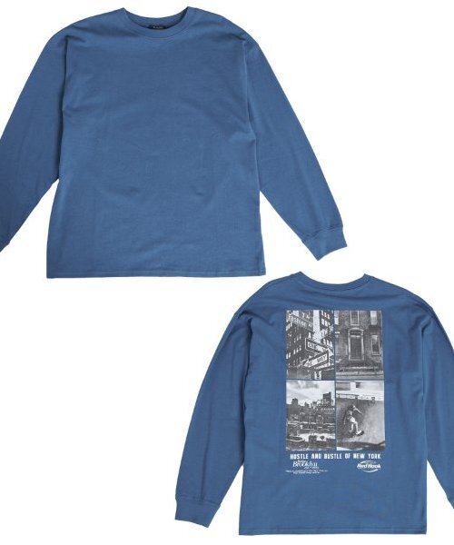 GLAZOS(グラソス)の「【大人向けサイズあり】NYCバックフォト長袖Tシャツ(Tシャツ/カットソー・キッズ・ネイビー/インディゴブルー/ホワイト/グレー・140cm/150cm/160cm/170cm)」の15枚目の写真