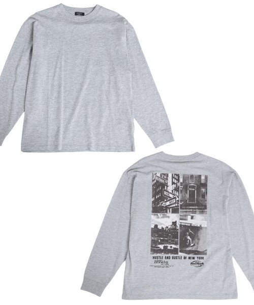 GLAZOS(グラソス)の「【大人向けサイズあり】NYCバックフォト長袖Tシャツ(Tシャツ/カットソー・キッズ・ネイビー/インディゴブルー/ホワイト/グレー・140cm/150cm/160cm/170cm)」の16枚目の写真