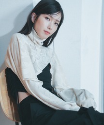 【Nora Lily】「elle」Asymmetry Hi-Neck Kitting Bolero