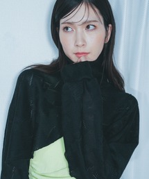 【Nora Lily】「elle」Asymmetry Hi-Neck Kitting Bolero