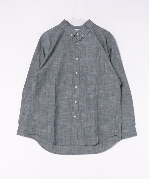 STYLEBLOCK(スタイルブロック)の「シャンブレー長袖BDシャツ(シャツ/ブラウス・メンズ・ブラック/ベージュ/ネイビー/ホワイト・M/LL/L)」の9枚目の写真