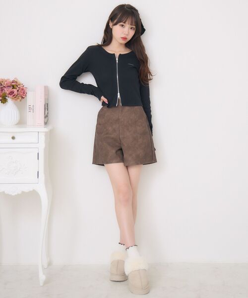 ems excite（エムズエキサイト）の「ロングスリーブWZIPCT（Tシャツ/カットソー・レディース・ブラック/グリーン/ナチュラル・FREE）」の15枚目の写真