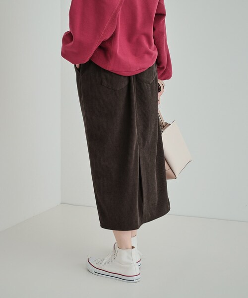 SHOO・LA・RUE（シューラルー）の「◆【洗える】あったかコーデュロイナロースカート（スカート・レディース・ピンク系/ベージュ/チャコールグレー・04/03/02/01）」の5枚目の写真