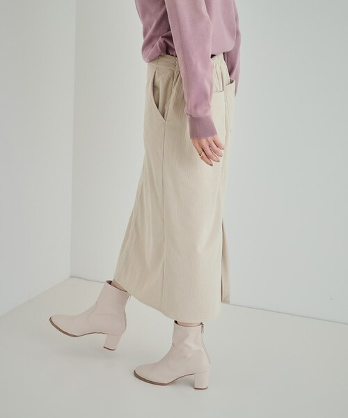 SHOO・LA・RUE（シューラルー）の「◆【洗える】あったかコーデュロイナロースカート（スカート・レディース・ピンク系/ベージュ/チャコールグレー・04/03/02/01）」の9枚目の写真