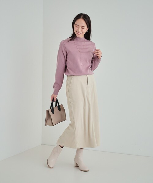 SHOO・LA・RUE（シューラルー）の「◆【洗える】あったかコーデュロイナロースカート（スカート・レディース・ピンク系/ベージュ/チャコールグレー・04/03/02/01）」の10枚目の写真