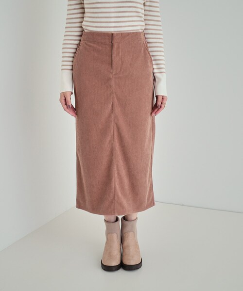 SHOO・LA・RUE（シューラルー）の「◆【洗える】あったかコーデュロイナロースカート（スカート・レディース・ピンク系/ベージュ/チャコールグレー・04/03/02/01）」の16枚目の写真