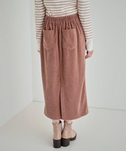 SHOO・LA・RUE（シューラルー）の「◆【洗える】あったかコーデュロイナロースカート（スカート・レディース・ピンク系/ベージュ/チャコールグレー・04/03/02/01）」の18枚目の写真