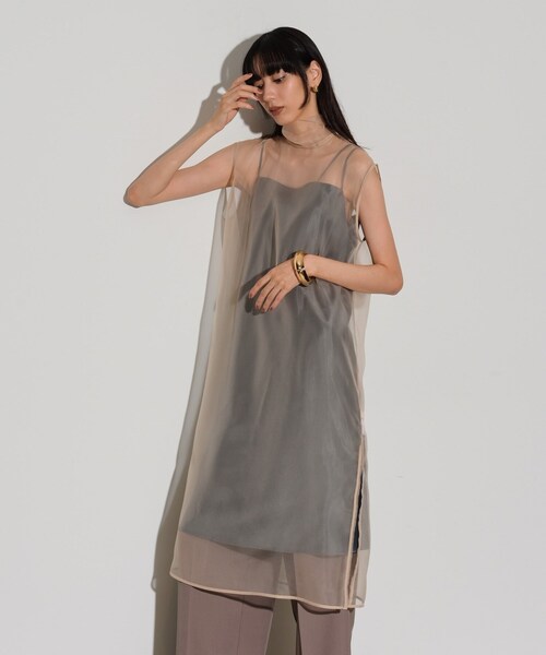 【セール】オーガンジーリボンワンピース（ワンピース）｜GALLEST（ギャレスト） 5,556円