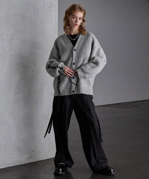 SERACE】Hand stitch loose shaggy cardigan / ハンドステッチ