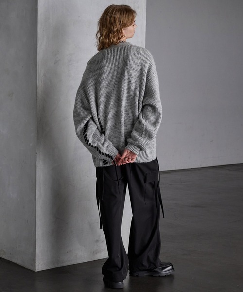 SERACE】Hand stitch loose shaggy cardigan / ハンドステッチルーズ