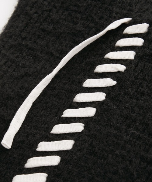 SERACE(セラス)の「【SERACE】Hand stitch loose shaggy cardigan / ハンドステッチルーズシャギーカーディガン(カーディガン/ボレロ・メンズ・ライトグレー/ホワイト/ブラック・L/M)」の12枚目の写真