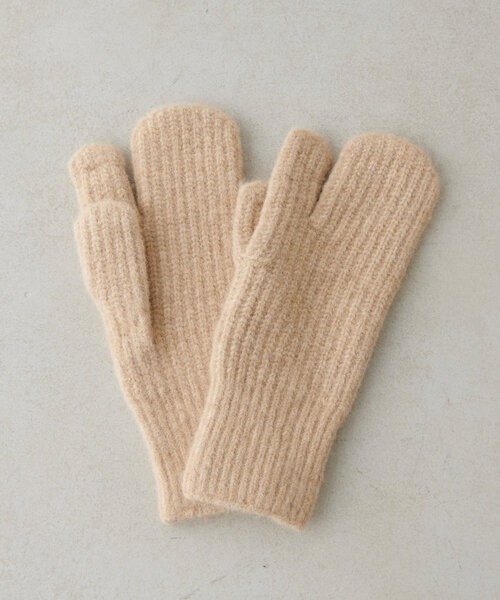 DISCOAT（ディスコート）の「ニット三つ指ミトン（手袋・レディース・ネイビー/ベージュ・FREE）」の12枚目の写真