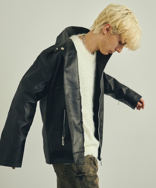 【セール】合成皮革ダブルライダースジャケット（ライダースジャケット）｜Shoowtime（ショウタイム）