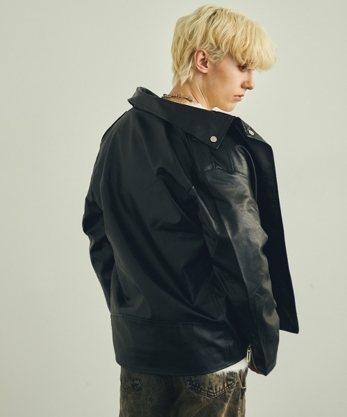 【セール】合成皮革ダブルライダースジャケット（ライダースジャケット）｜Shoowtime（ショウタイム）