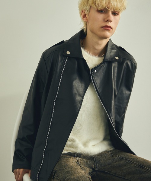 【セール】合成皮革ダブルライダースジャケット（ライダースジャケット）｜Shoowtime（ショウタイム）