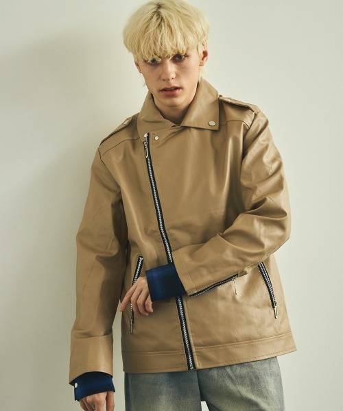 【セール】合成皮革ダブルライダースジャケット（ライダースジャケット）｜Shoowtime（ショウタイム）