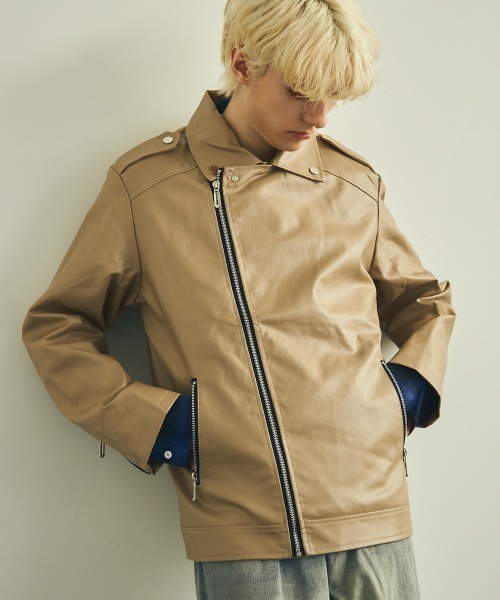 【セール】合成皮革ダブルライダースジャケット（ライダースジャケット）｜Shoowtime（ショウタイム）