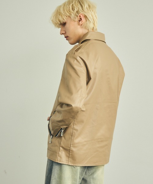 【セール】合成皮革ダブルライダースジャケット（ライダースジャケット）｜Shoowtime（ショウタイム）