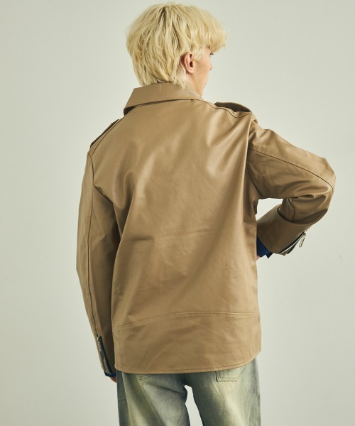 【セール】合成皮革ダブルライダースジャケット（ライダースジャケット）｜Shoowtime（ショウタイム）