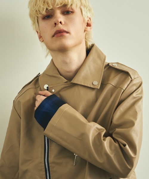 【セール】合成皮革ダブルライダースジャケット（ライダースジャケット）｜Shoowtime（ショウタイム）