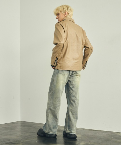 【セール】合成皮革ダブルライダースジャケット（ライダースジャケット）｜Shoowtime（ショウタイム）